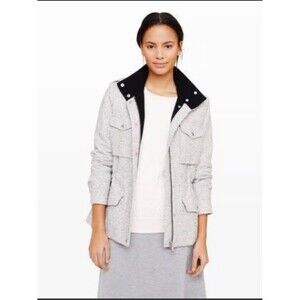 Club Monaco Utility Jacket – Speckled Gray, Size Small